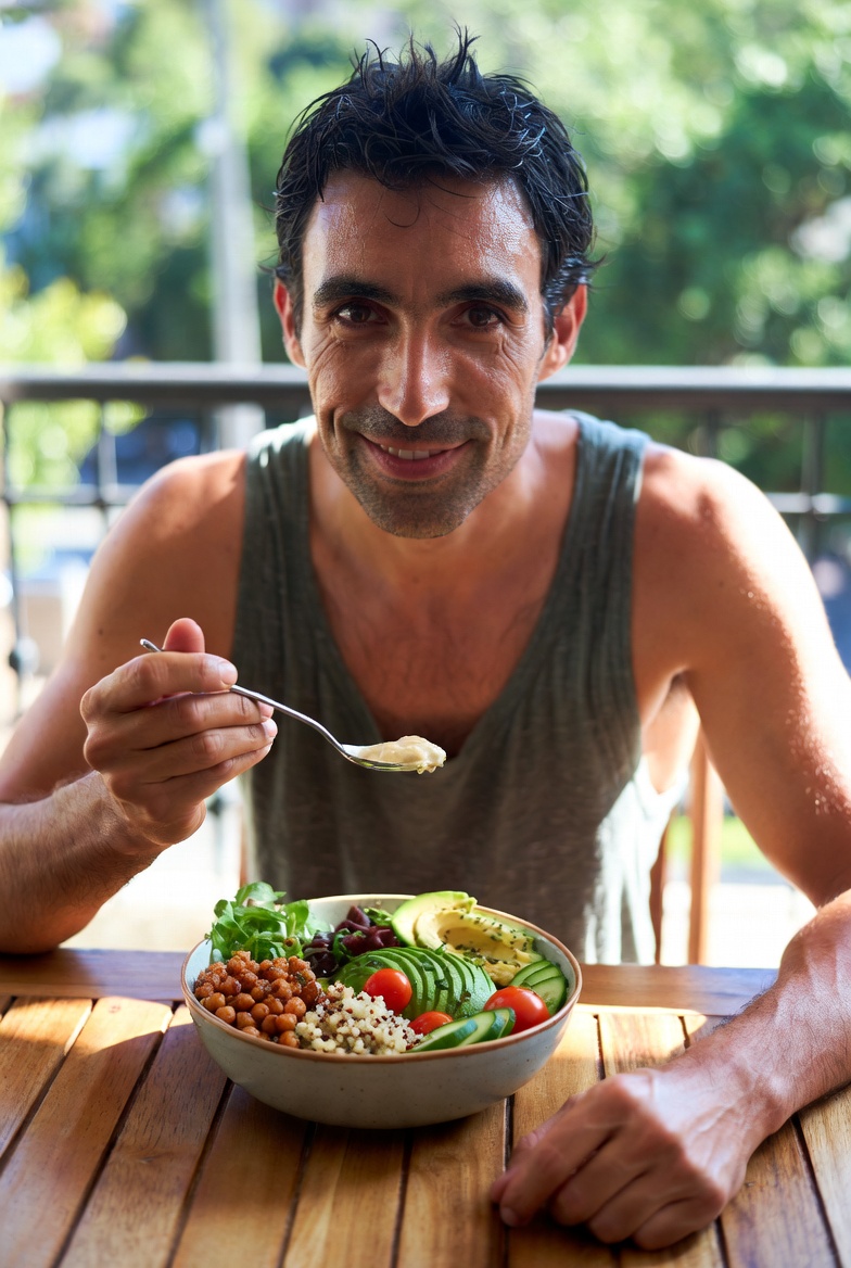 Small group discussing plans around a table